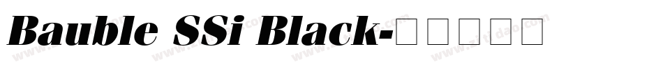Bauble SSi Black字体转换